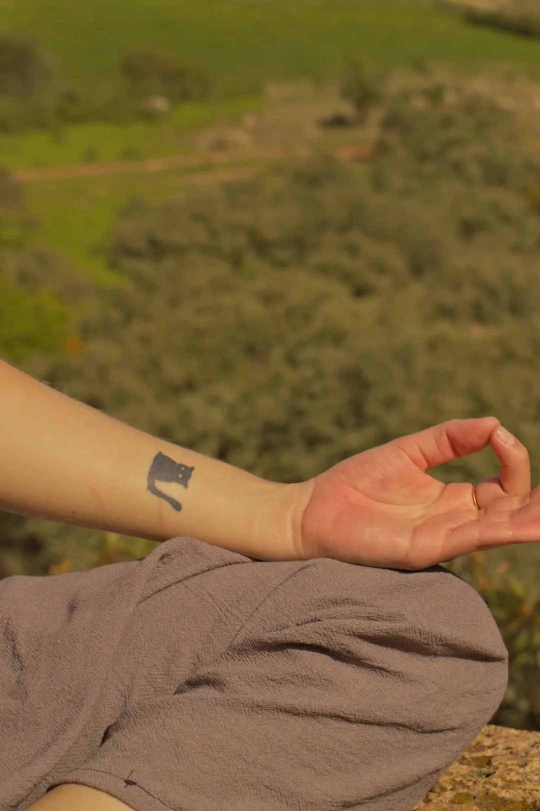 Ambiente de prática de meditação